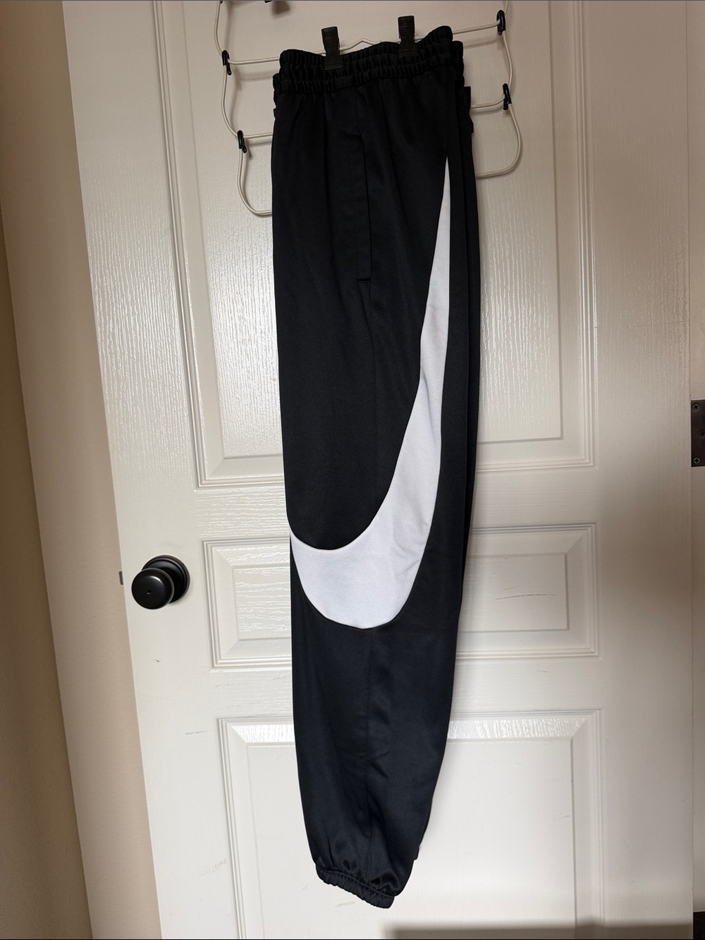 Nike Black Jogger Pants with White Swoosh